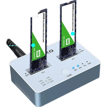 Устройство для клонирования M.2 SSD AOKO, двухпротокольное клонирование NVMe/SATA, клонирование жестких дисков M2, копирование и запись SSD-накопителей в автономном режиме PCIe DM28SW.