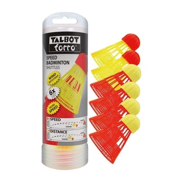 Волани для швидкісного бадмінтону Talbot Torro Speed Badminton shuttle 6pack tube (490182)
