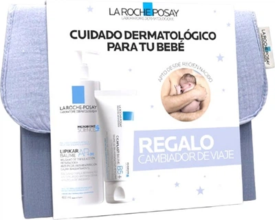 Zestaw kosmetyków pielęgnacyjnych La Roche-Posay Balsam Lipikar Baby Baume Ap+ potrójnie działający 400 ml + Balsam Cicaplast Baume B5 łagodzący 40 ml + Mata do przewijania podróżna 1 szt (8431567711948)