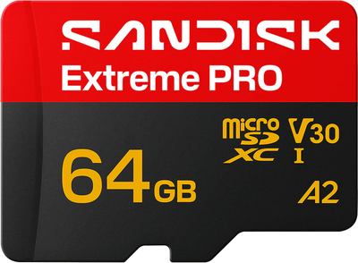 Карта памʼяті Sandisk Extreme Pro microSD UHS-I 64GB (SDSQXCU-064G-GS6MA)