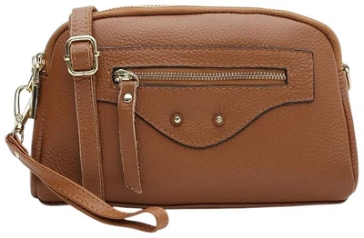 Женская кожаная сумка-кроссбоди Borsa Leather стильная сумка из натуральной кожи рыжий ginger 50230