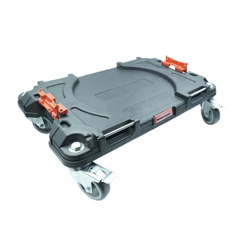 Платформа на колесах для ящиків System PRO Haisser 100 кг з поліамідними замками та пластиковим корпусом чорний