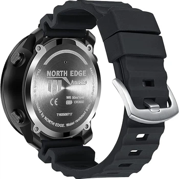 Ремінець Ремінець каучуковий North Edge Black розмір 24