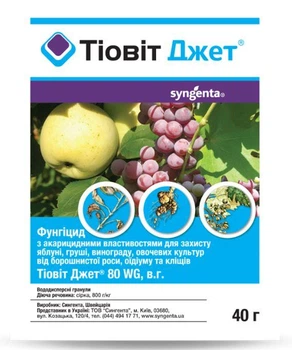 Фунгіцид Тіовіт Джет 80 WG в.г., 40 г