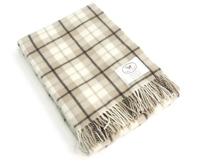 Плед кашеміровий CO.BI GOLF Beige 140x180 см бежевий