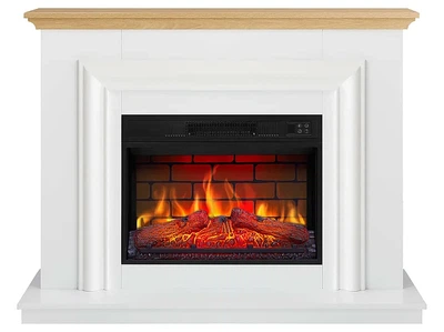 Каминокомплект ArtiFlame Marbelya AF23BS белый эффект живого пламени со звуком и обогревом