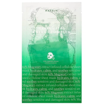 Успокаивающая тканевая маска с полынью AXIS-Y Green Vital Energy Complex Mask 27 мл