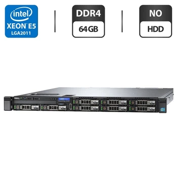 Сервер Dell PowerEdge R430 1U Rack / 2x Intel Xeon E5-2690 v3 (12 (24) ядер по 2.6 - 3.5 GHz) / 64 GB DDR4 / NO HDD / iDRAC8 with Lifecycle Controller / 2x 550W б/у