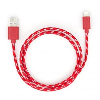 Дата кабель USB 2.0 AM to Lightning 2color nylon 1m red Vinga
