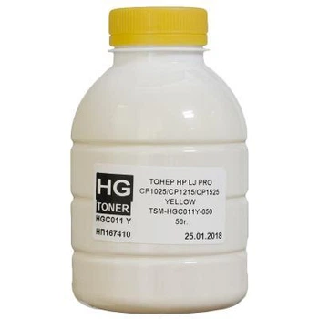 Тонер HP CLJ CP1025/1215/1525 50г YELLOW HG