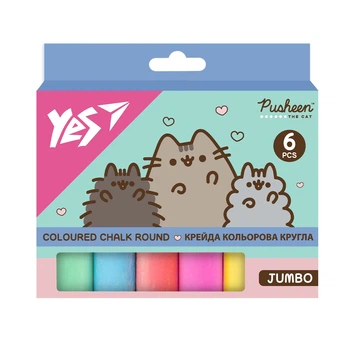 Мел детский YES 6 шт JUMBO Pusheen (400559)