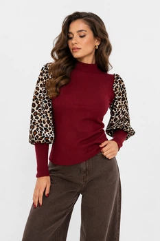 Кофта жіноча бордового кольору Fashion розмір 42 (217513)