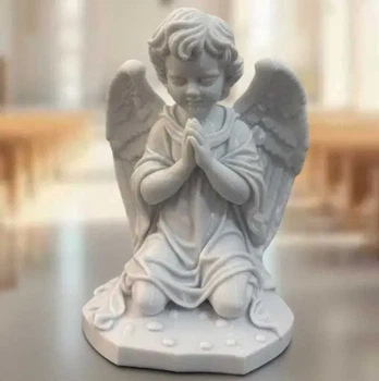 Статуэтка молящийся ангел пластик 3D печать Цвет белый 100 мм
