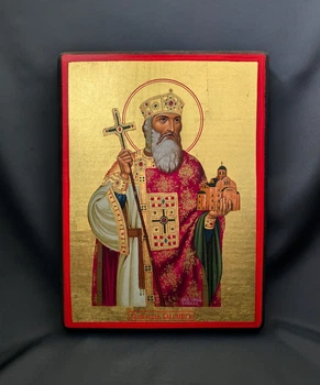 Писаная икона Святого князя Владимира Великого 20×26 см