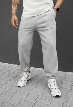 Мужские Спортивные Брюки Стаф Серые Меланж С Логотипом Staff Logo Gray Melange XL (401001)