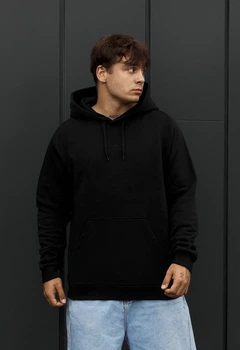 Чоловіче Худі Стаф Чорне Однотонне З Логотипом Staff Re Black Logo XL (401319)
