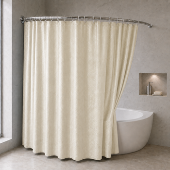 Шторка для ванной широкая 240x180 см однотонная 5314/cream