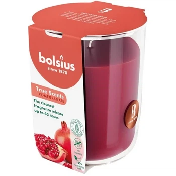 Свеча Bolsius True Scents в стекле 97/85мм, гранат (940315)