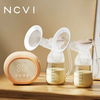 NCVI Молокоотсос электрический двойной инверторный с 4 режимами и 9 скоростями, Литиевая батарея 2200 мАч, без БФА Dual Breast Pump
