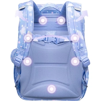 Детский рюкзак GMT for Kids, легкий, с защитой позвоночника и снижением нагрузки, наплечный рюкзак для учеников начальной школы, большой вместимости, подарок для девочек 1-4 классов, дизайн «Холодное сердце»