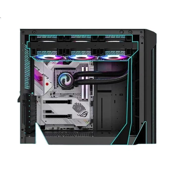 Корпус Great Wall Archimedes KM101 черный с креплением радиатора 360 мм, съемной верхней панелью, магнитной дверцей и разъемом Type-C