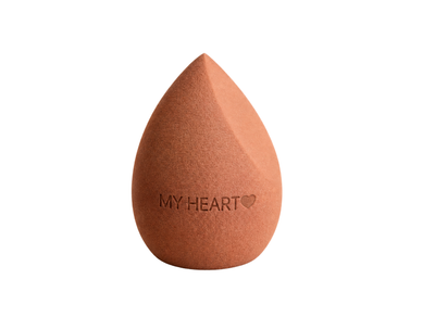Спонж для макіяжу MY HEART коричневий зі скосом