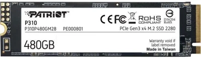 SSD накопитель Patriot p310 480Gb m.2 NVMe sm 3d tlc (p310p480gm28)