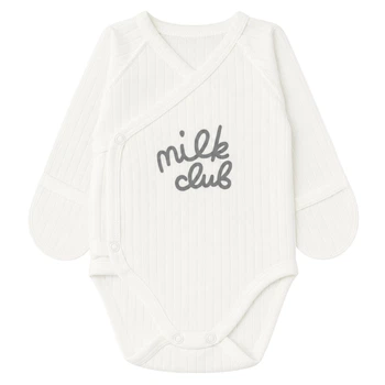 Боди детский интерлок Арлекин Milk club 6291-792 36 56 см Молочный
