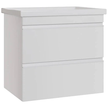 Тумба з раковиною Devit Frame 754065W 65см на ніжках, біла