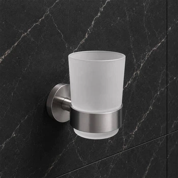 Склянка з тримачем Devit Flow DFL21010401BN, Brushed Nickel PVD