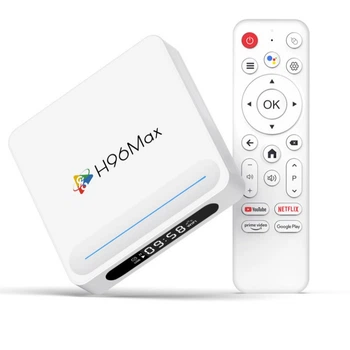 Смарт приставка H96 MAX 4/32 GB Allwinner H618 PLUS Android 14.0 WiFi 2.4/5+BT голос