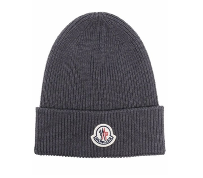 Шапка Moncler серого цвета, One Size (универсальный размер), унисекс.
