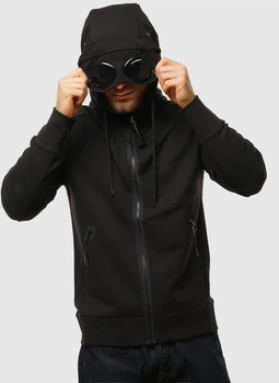 Зіп-Худі C.P. Company з лінзами на капюшоні(XL),чорного кольору.