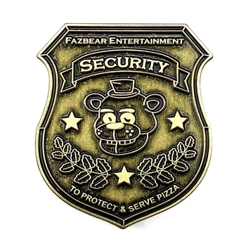 Металлический значок-пин Значок охраны Fazbear (Five Nights at Freddy's / Пять ночей с Фредди) на одежду и рюкзак