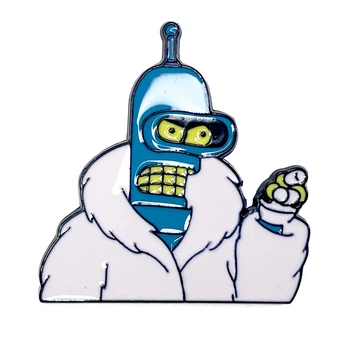 Металевий значок-пін Сутенер Бендер (Futurama / Футурама) на одяг та рюкзак