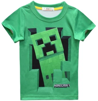 Футболка Майнкрафт по игре Minecraft Крипер детская 150 см V 2 (Ebeik) Зеленая