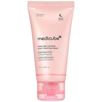 Нічна маска-плівка з ПДРН та кофеїном Medicube PDRN Pink Caffeine Night Wrapping Mask 75 мл
