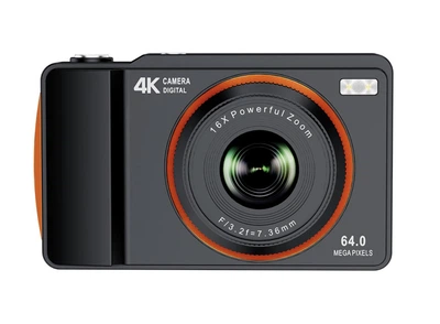 Цифрова камера H14 HD Чорна 64 МП 4K UHD, 16× цифровий зум, автофокус, EIS, дисплей 2.4" HD, LED-підсвітка, карта пам'яті 64 ГБ