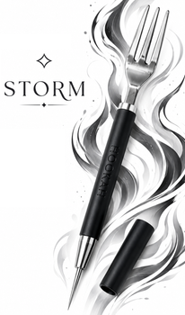 Вилка-шило Storm для кальяна нержавеющая сталь 16см