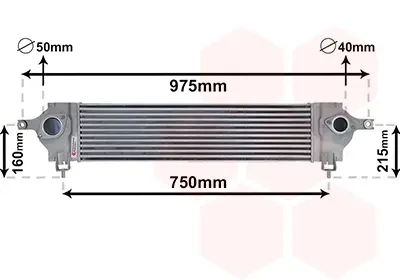 Інтеркулер 13004333 VAN WEZEL Van Wezel 13004333 Nissan Qashqai 14461BB30A, 14461JD50A, 14461JD50B