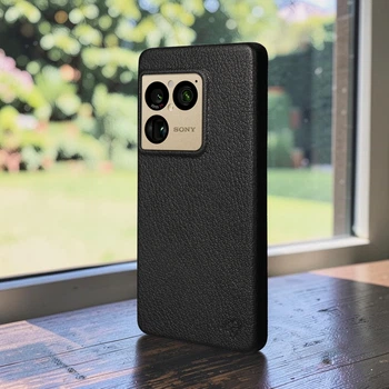 Кожаная накладка Stenk Cover для Sony Xperia 1 VIII Чёрный (80701)