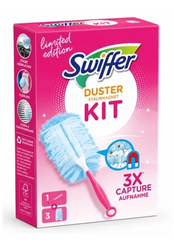 Щітка-магніт для збору пилу Swiffer Duster Kit Limited Edition (1 ручка + 3 змінні насадки)