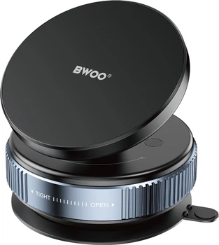 Uchwyt samochodowy Bwoo ZJ138 Rotating-lock Vacuum Suction Magnetic Holder Black (6933654815765)