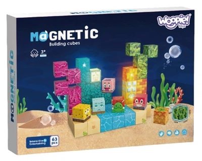 Магнітний конструктор Woopie Montessori Ocean Підводна пригода 58908 54 елементів (5906280658908)