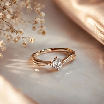 Каблучка з великим фіанітом Xuping 16.5р