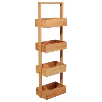 Узкий бамбуковый стеллаж 5five Simply Smart на 5 полок, 16×29 см, натуральный