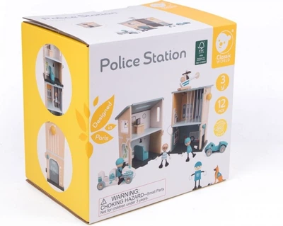 Zestaw do zabawy Classic World Posterunek policji 12 elementów CW50647 (6927049056475)