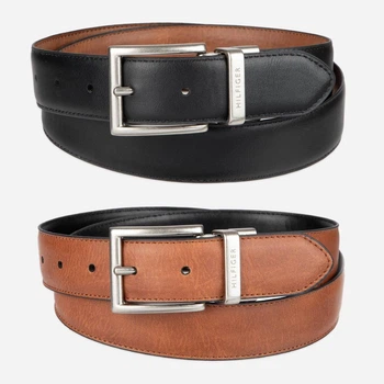 Ремінь двосторонній чоловічий Tommy Hilfiger 294123654 32 (100.5 см) Чорний/Коричневий (1161038536)