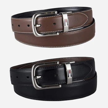 Ремень двусторонний мужской Tommy Hilfiger 192110644 42 (129 см) Черный/Коричневый (1161123219)