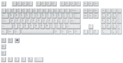 Klawisze Glorious Polychrom MX  Keycaps Transparent-White (GLO-KC-POLY-RGB)